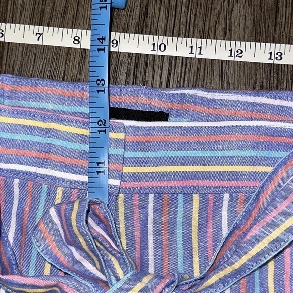Talbots Tie Waist Shorts in Sunshine Stripe - Picture 10 of 12